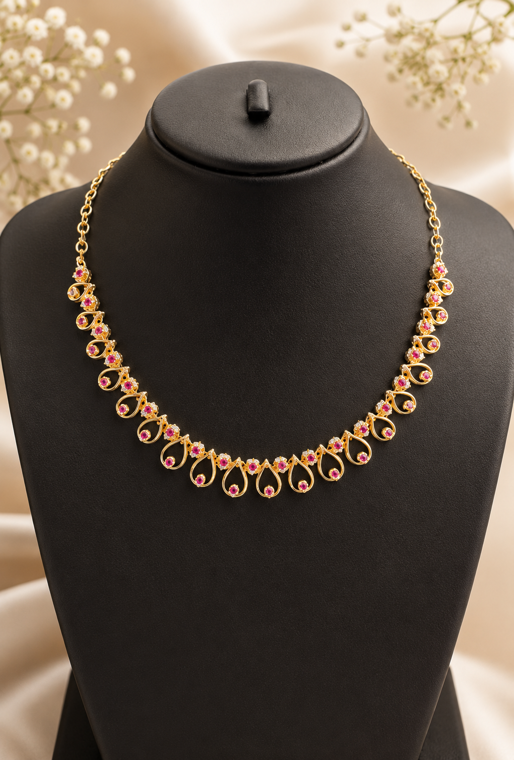 Ruby Teardrop Necklace