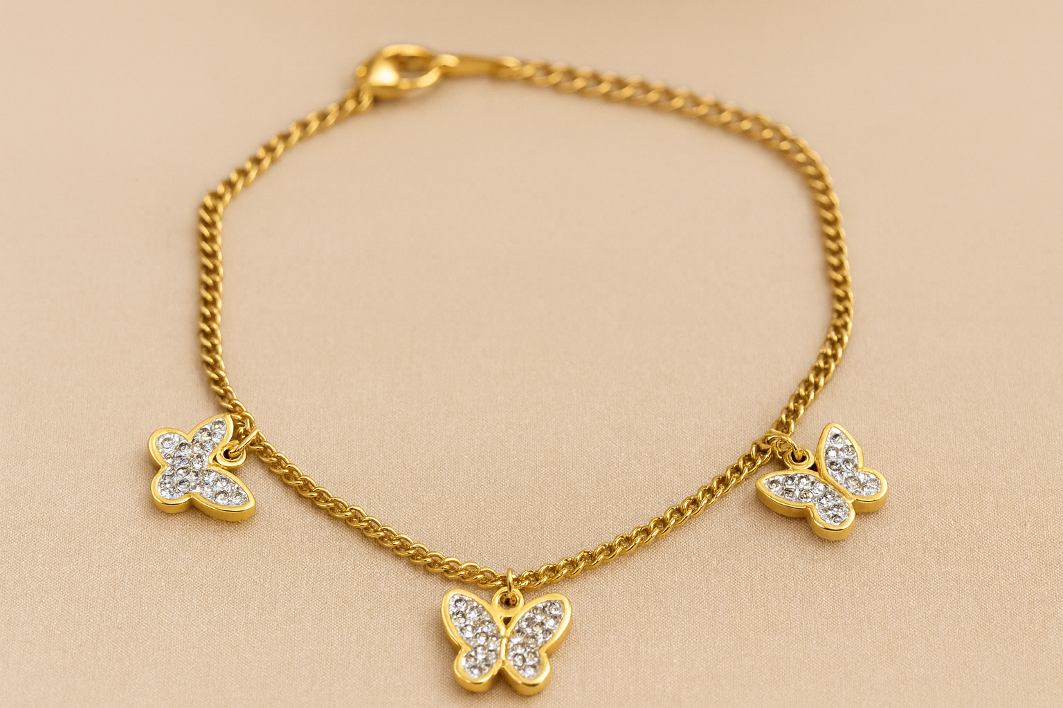 Trio Charm Butterfly Bracelets