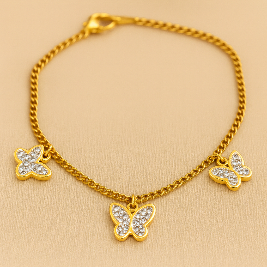Trio Charm Butterfly Bracelets