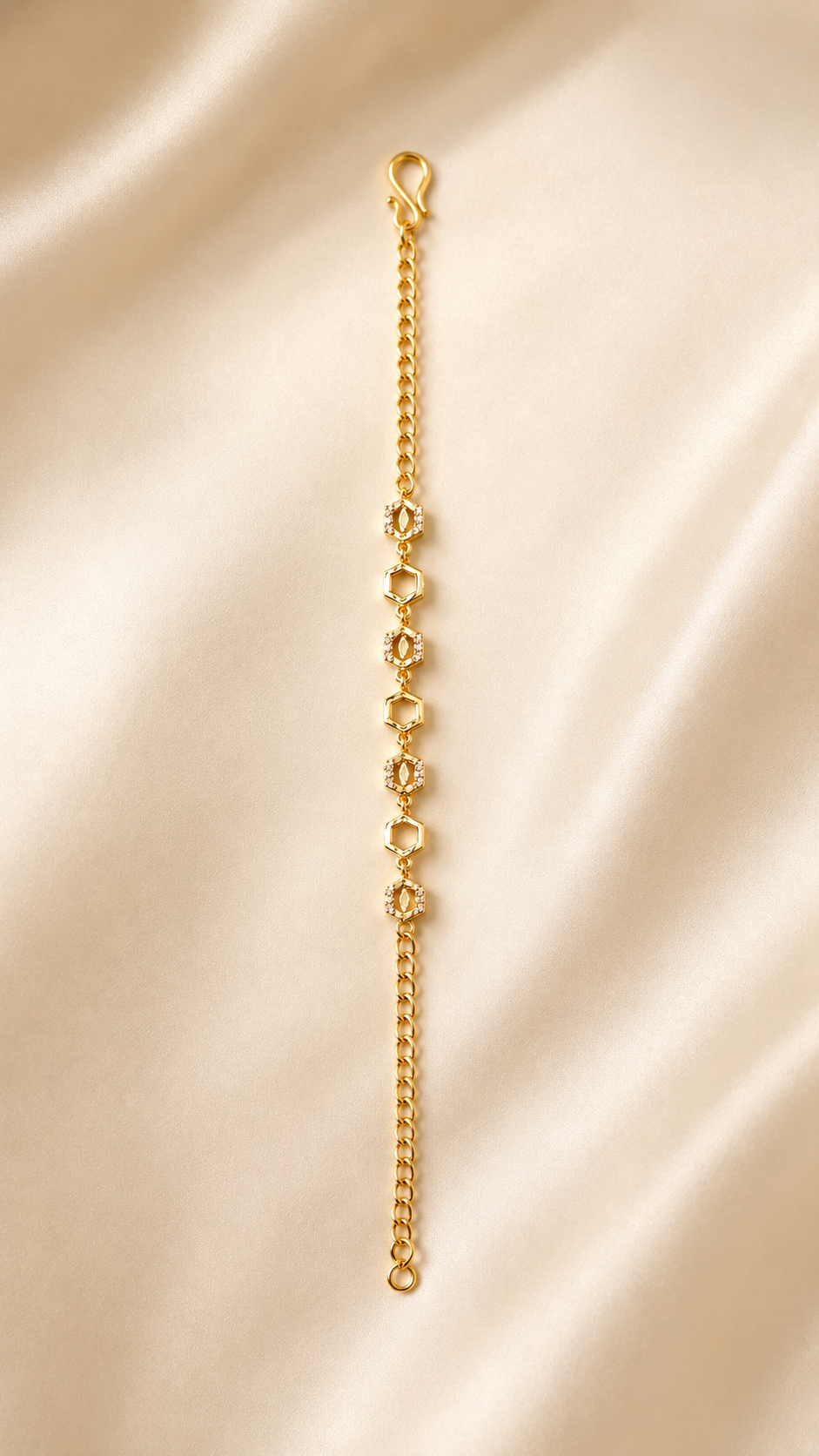 Golden Hexa Glow Bracelet