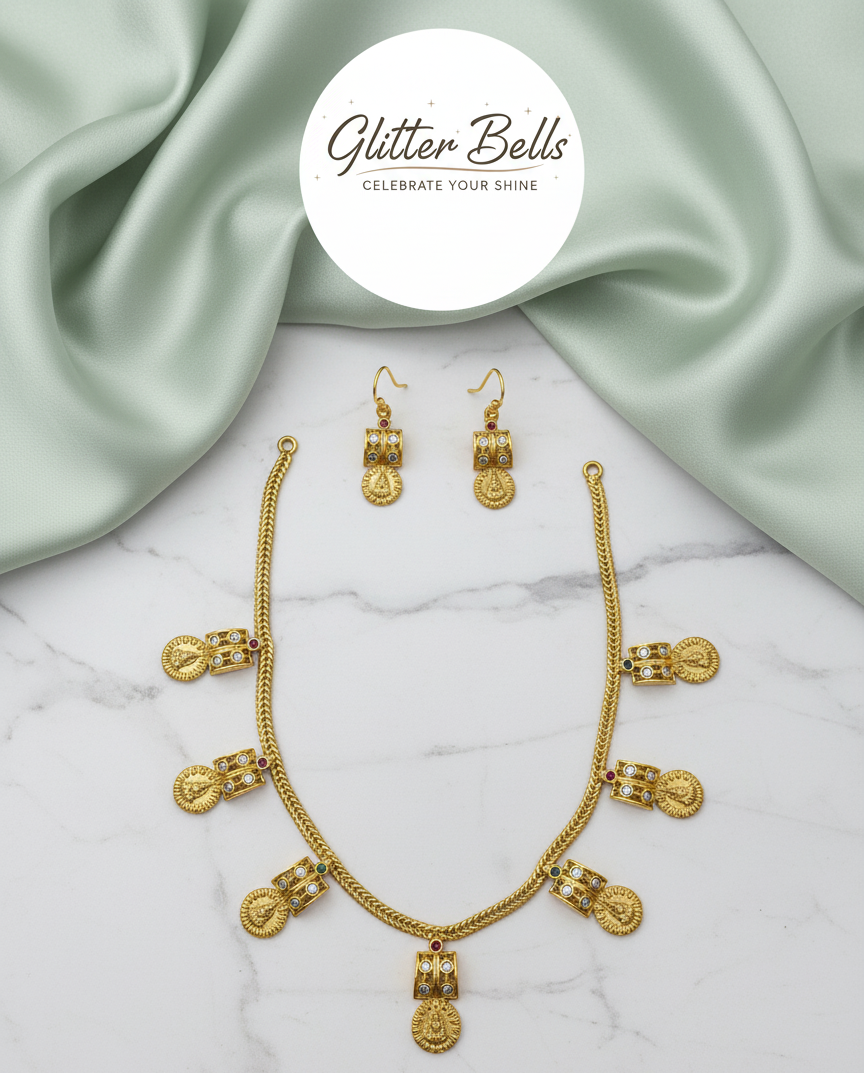 Nitya Temple Coin Necklace Set