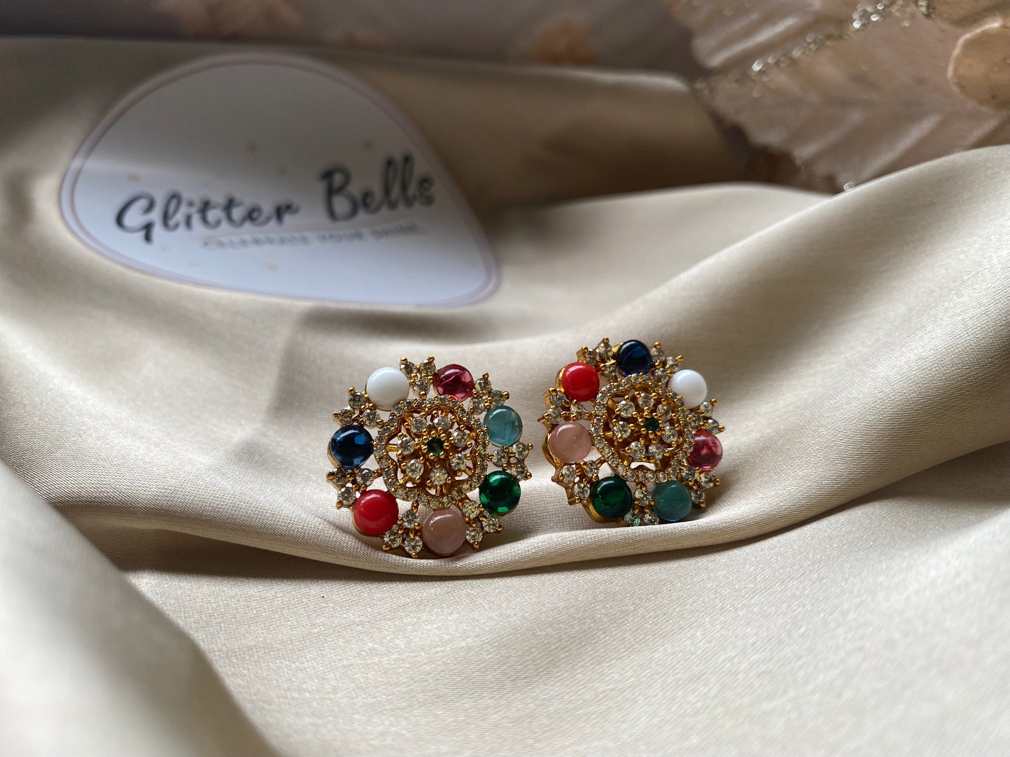 Navratna Glow Studs