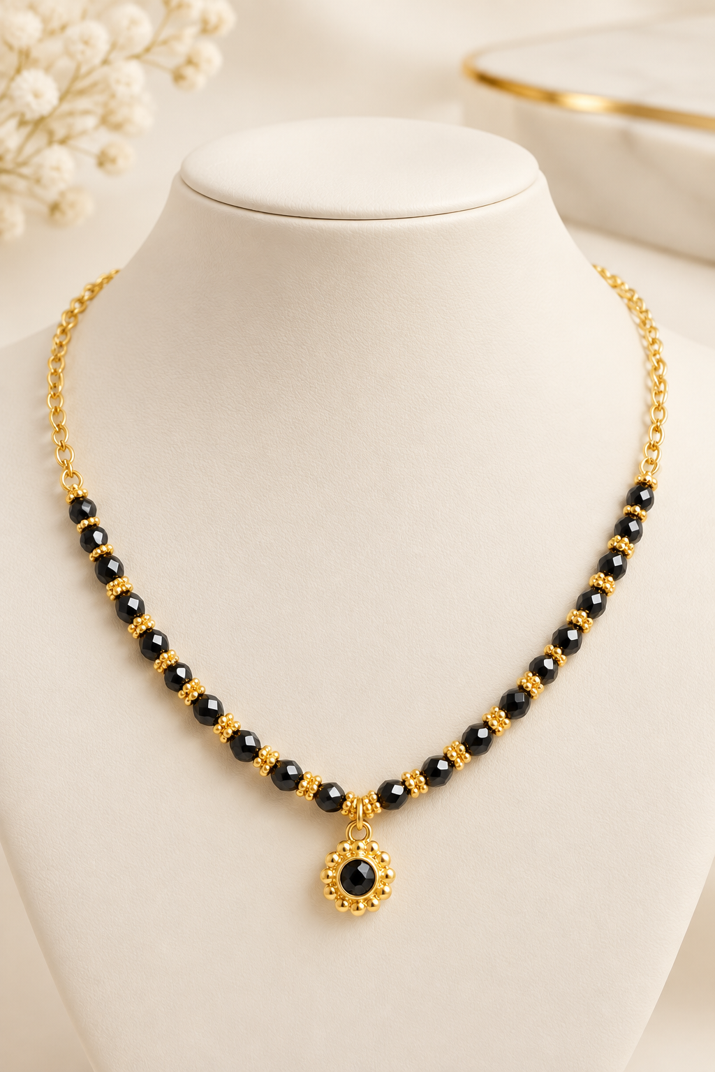 Elegant Necklace on Clean Background