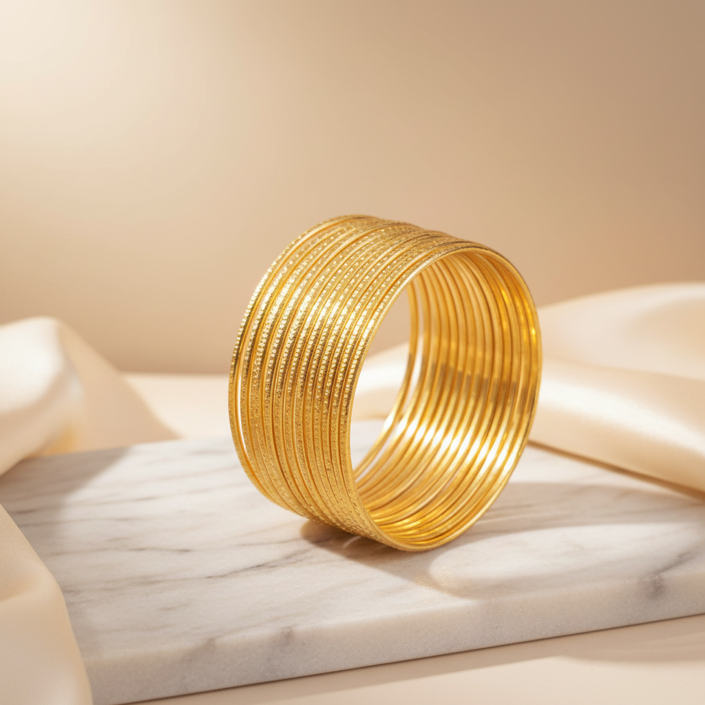 Enhanced Gold Bangles