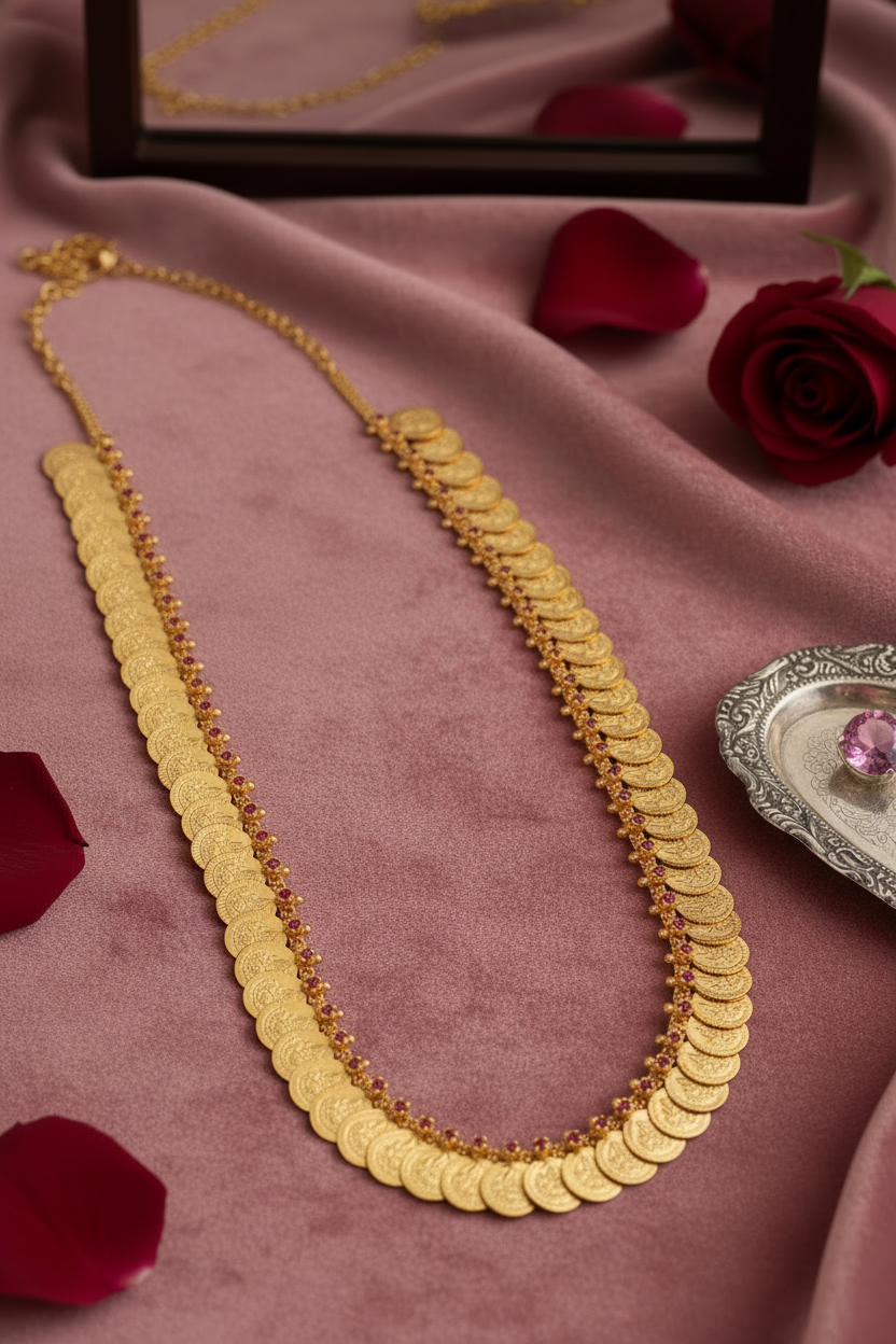 Gold coin necklace without jewelry box