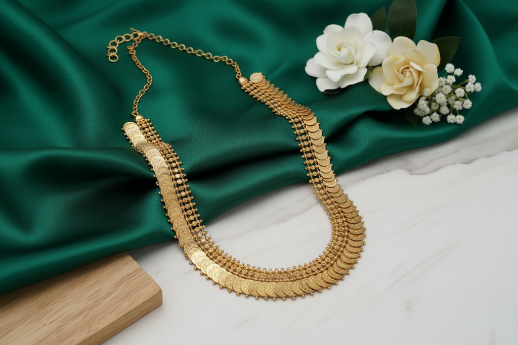 Gold necklace with S-hook clasp added