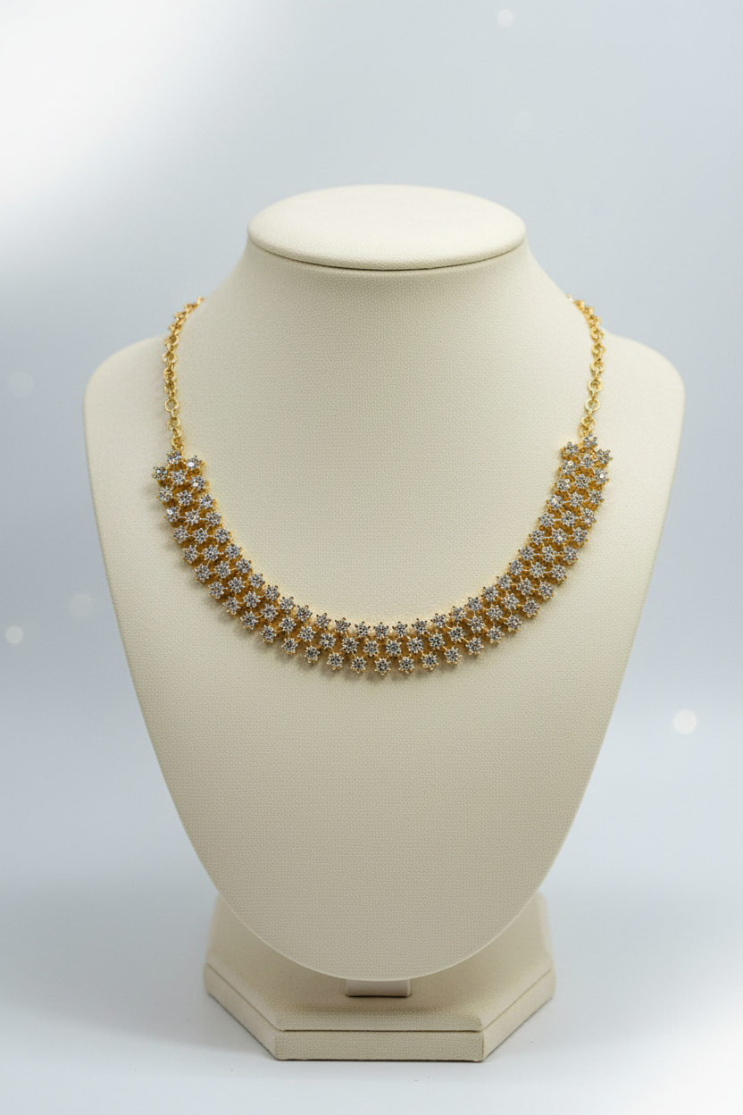 Necklace on bust display