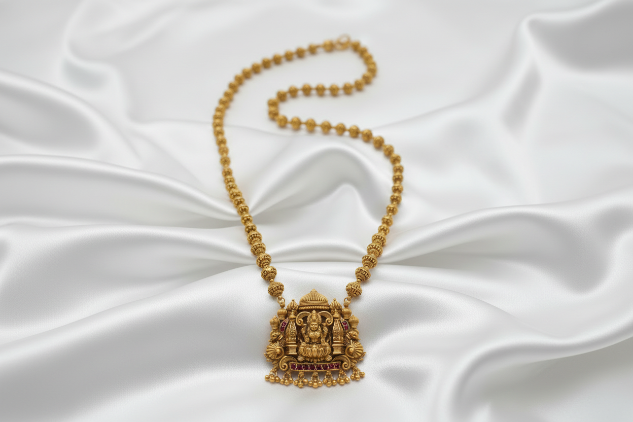 Temple necklace full length